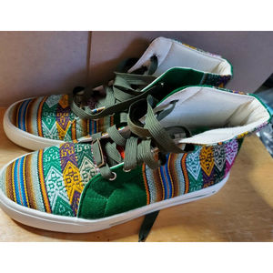 Caamano Lace Up Hi-Top Sneakers Casual Shoes Made in Peru Mens 5 Womans 7 EU 38